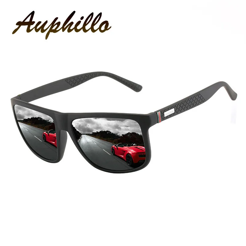 AUPHILLO Retro Sunglasses Men Polarized Driver's Driving Glasses Brand Designer Square Sunglasses gafas de sol Superior Quality