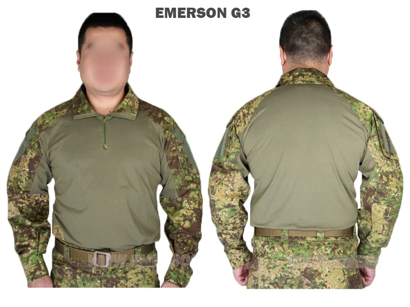 Emerson taktis G3 страйкбол темпур рубашка gigi, Kemeja pelatihan militer kami tentara Hutan belang-belang kamuflase Охота