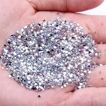 

Nail Rhinestone 10000PCS Big Pack Acrylic Rhinestones Half Round Crystal AB Flat Back 3D Nail Art Decorations DIY Tool