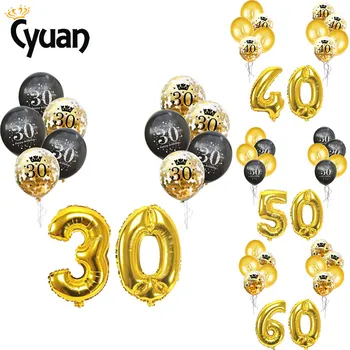 

Rose Gold 30 40 50 60 Birthday Balloon Party Decoration Adult 30 Number Ballon Party Supplies Anniversary Thanksgiving Decor