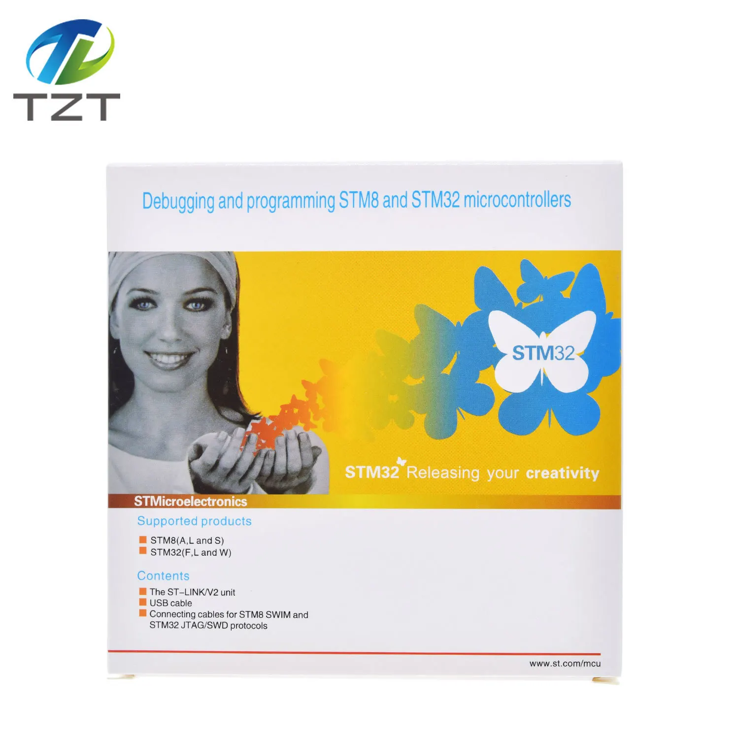 TZT 1 шт. ST-LINK/V2 ST-LINK V2(CN) ST LINK STLINK эмулятор менеджер загрузки STM8 STM32 искусственное устройство