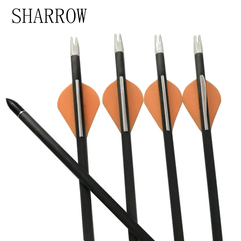 

12pcs 30" Carbon Arrows Target Practice Arrows Spine 400 Pure Carbon Arrow For Bow Outdoor Shooting Training Archery Accessories