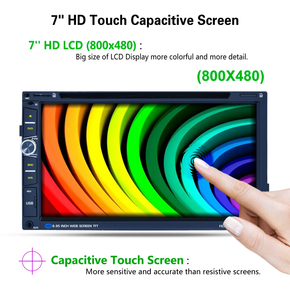Sale RDS stereo F6323B Car MP5 Player 7 Inch Touch Screen Auto Car MP4 Video Player Radio Remote Control Support Rear View Camera 0