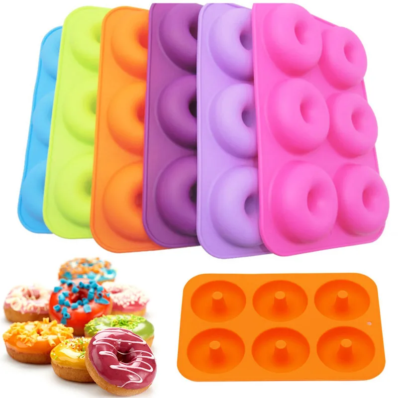 

Donuts Mold Silicone Round Shape Doughnuts Mould Baking Jelly Fondant Cake Chocolate Decoration Baking Pastry Tool Muffin