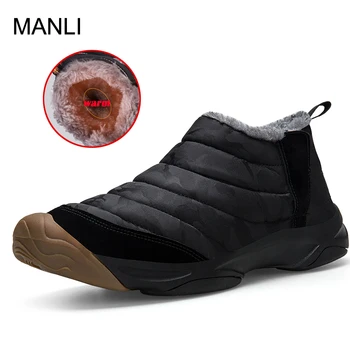 

MANLI Outdoor Camouflage Hiking Shoes Boots Men Winter Shoes Snow Boots Plush Inside Bottom Keep Warm Waterproof Ski Boots