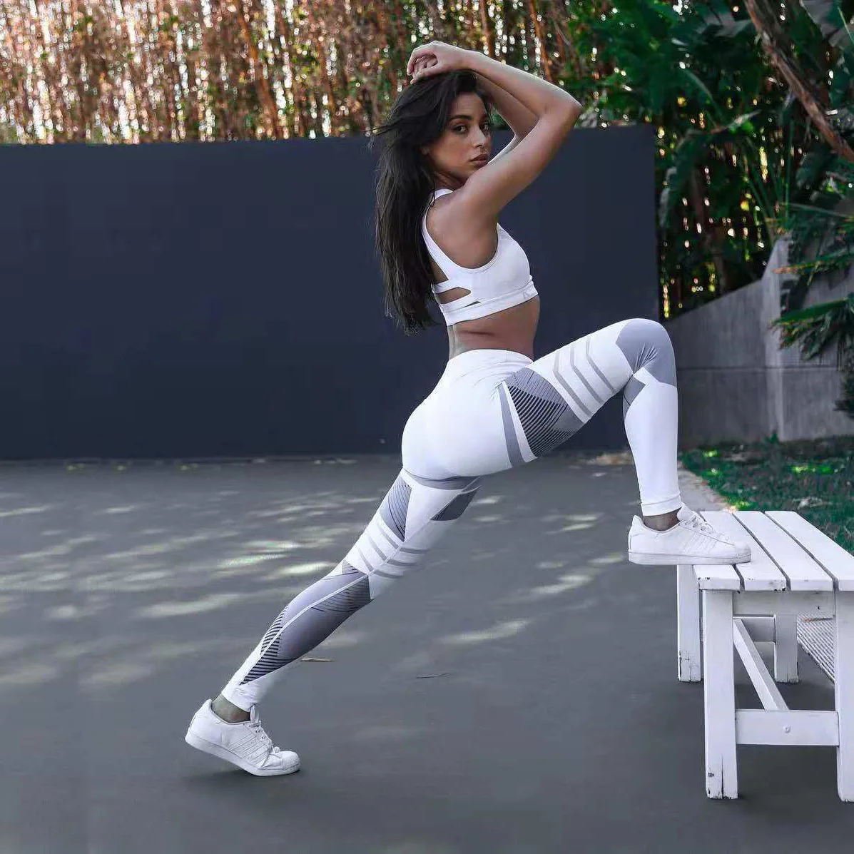 

Women Leggings Casual Cotton Striped Fitness High Waist Leggings Women Pants Big Stretch Legging Female Fashion leggins mujer