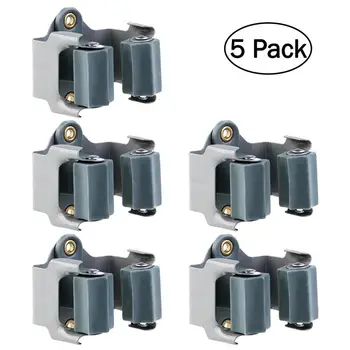 

WINOMO 5pcs Mop and Broom Holder Wall Mounted Garden Storage Rack