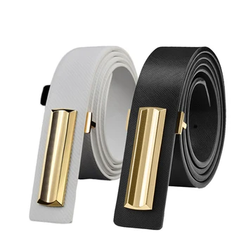

6PCS / LOT SINGYOU Hot Sale Simple Designer Belt for Men Youth Fashion Real Leather Waist Belt Luxury Black White Strap Ceinture