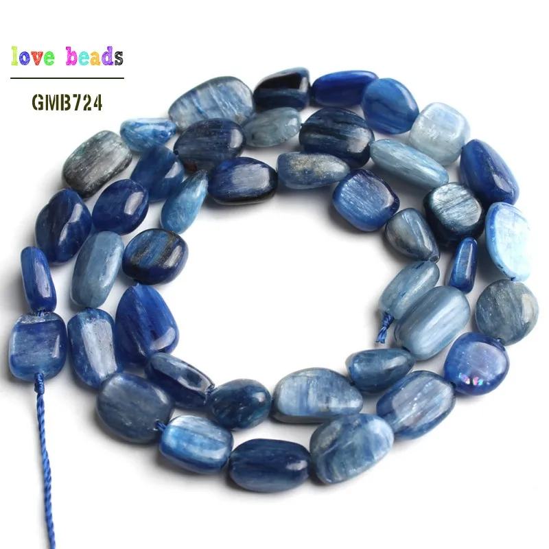 8-10 мм Нерегулярные натуральный Синий Кианит камень бусины для самостоятельного изготовления ювелирных изделий браслет 15 дюймов нить медитация камень