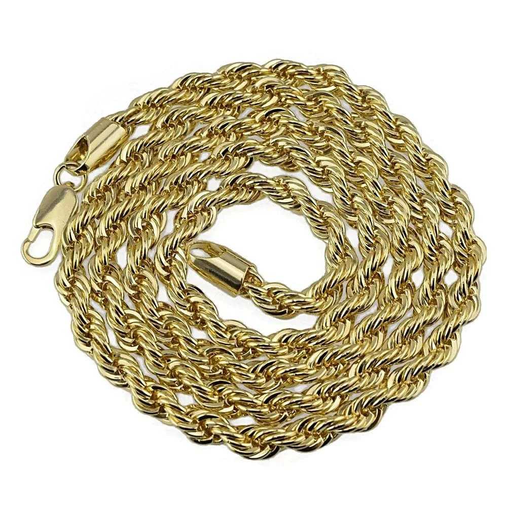 

Korean twisted twisted twisted rope twist chain necklace Hip-hop series twist chain necklace 5mm thick 76cm long chain