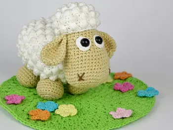 

little Lamb Lucky Crochet Amigurumi doll rattle