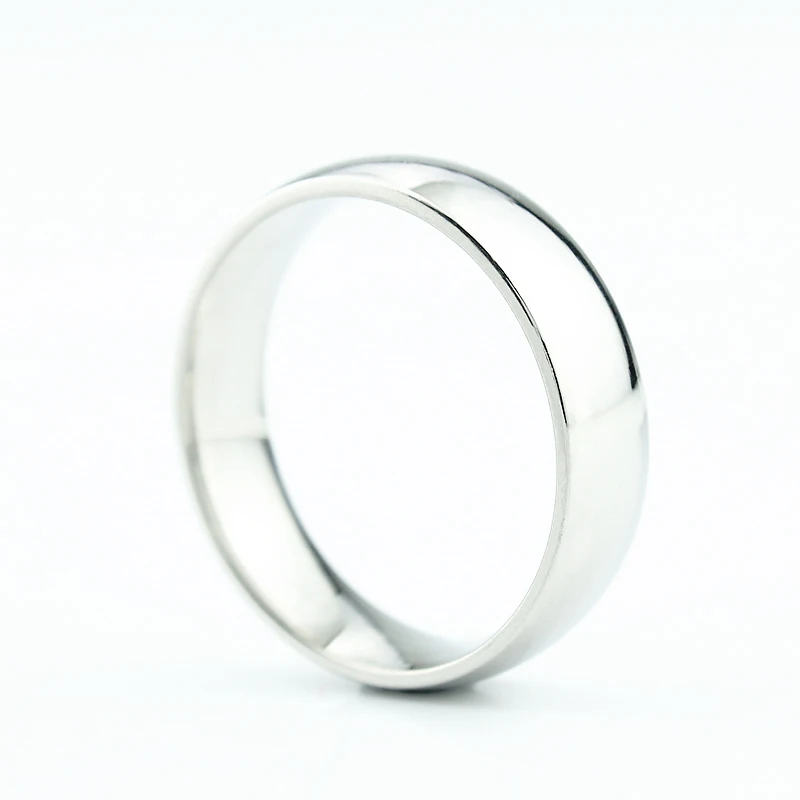 6mm Simple Stainless Steel Arc Ring | Men's Jewelry | Couple Ring | Wedding Accessories image 4