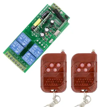 

AC85v~250V 110V 220V 230V 4CH10A Wireless Remote Control Switches Wireless Relay Output Radio RF Transmitter Receiver 10pcs/LOT