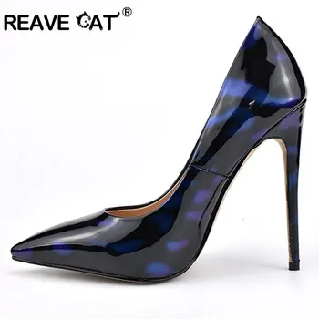 

REAVE CAT OL Office Lady shoes Faux suede super thin High heels Woman shoes Pointed toe slip on Pumps party Dress shoes A1576
