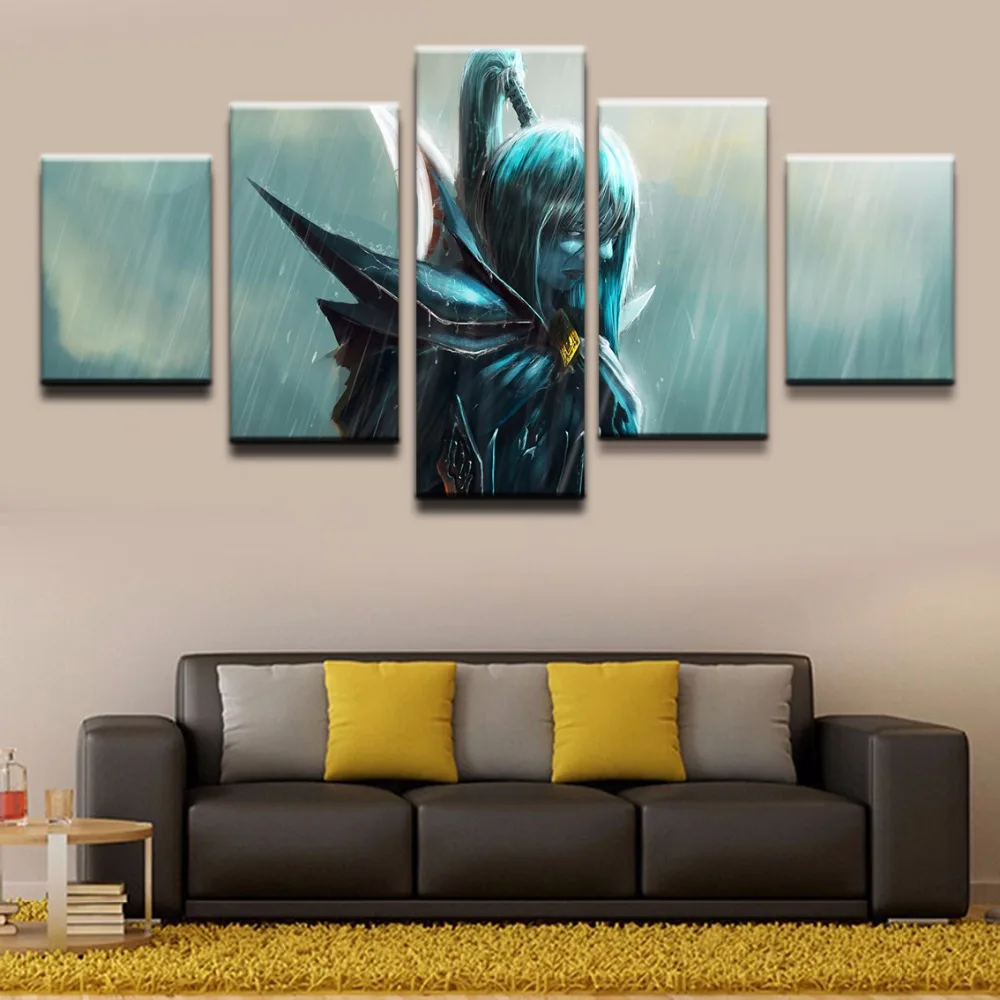 Us 120 50 Offhd Print 5pcs Dota 2 Mortred Phantom Assassin Canvas Wall Art Painting Poster Modern Home Decor Wall Art Pt1513 In Painting