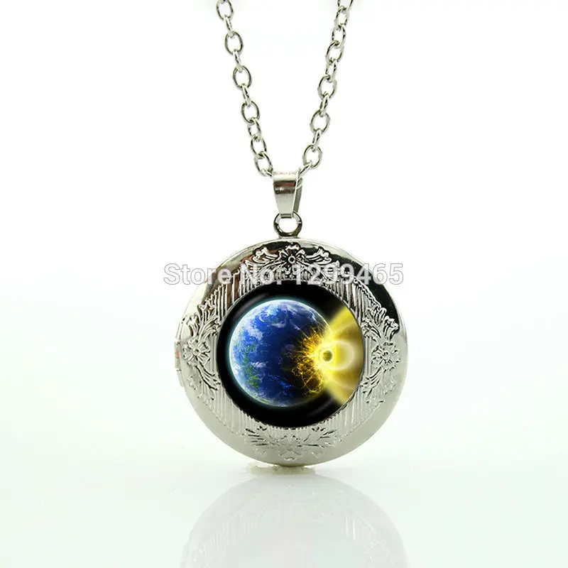 

Collares Maxi Necklace Collier Galaxy Surface Universe Space Pendant Chakra Art Hot Energy Healing Jewelry Out Of Perfume N 840