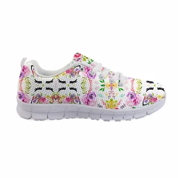 

Cartoon Butterfly Unicorn Printed Women Flat Shoes Ladies Fashion Style Lace-up Sneaker Shoes for Girls Cute Breathable Footwear