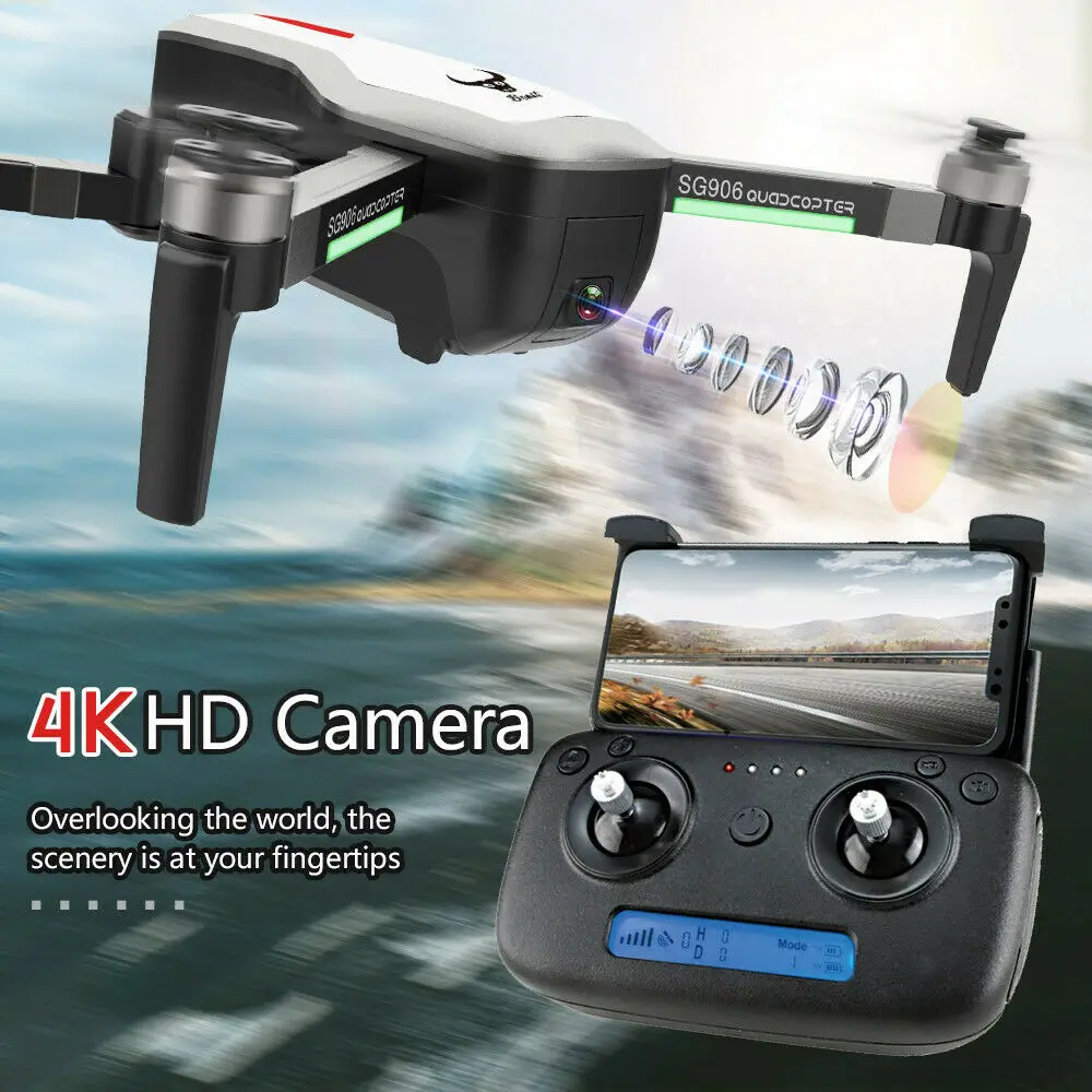 SG906 gps 5 г Wi Fi FPV системы 4 к бесщеточный Дроны для селфи с камера бесщеточный складной HD RC Drone Quadcopter