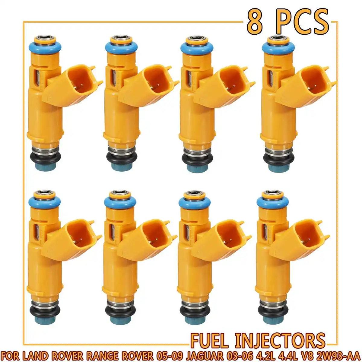 

1PC/8PCS #2W93-AA Fuel Injector For Land Rover Range Rover 2005 2006 2007 2008 2009 for Jaguar 2003 2004 2005 2006 4.2L 4.4L V8