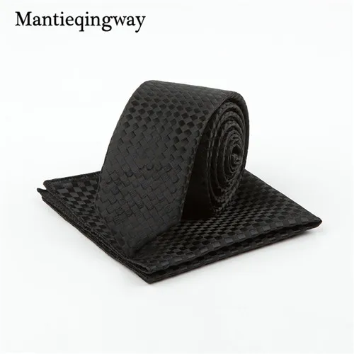 MMZZ181362TA Mantieqingway мужские Средства ухода за кожей Шеи Галстук Набор полиэстер в полоску Галстуки Средства ухода за кожей шеи галстук платок костюм Gravatas corbatas Бизнес груди Полотенца Свадебные - Цвет: MMZZ181362TA
