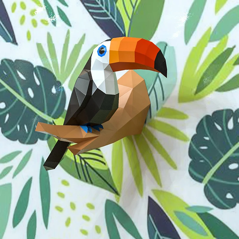 Online 3D Modello di Carta Toucan Papercraft Complementi Arredo Casa Decorazione Della Parete di Puzzle Educational FAI DA TE Giocattoli Per Bambini Regalo Di Compleanno 887