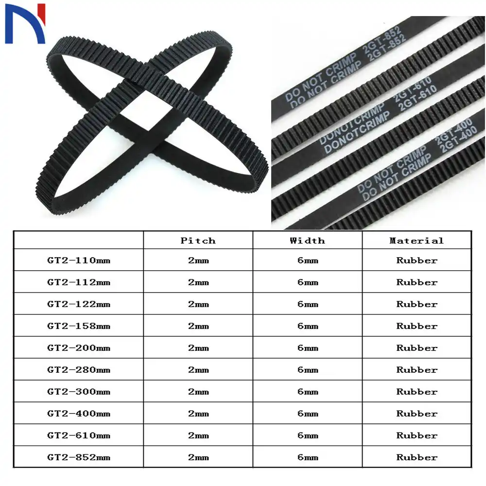 1 Unidad Correa De Impresora 3D Lazo Cerrado Goma Correa Distribuci/ón Gt2 2gt-6-852mm