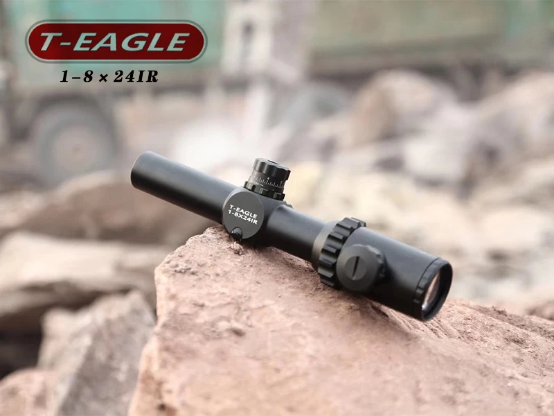 Тактический T-Eagle 1-8x24 IR тактический прицел для Airrifle Sniper охотничья Оптика прицел осветительный прицел для стрельбы