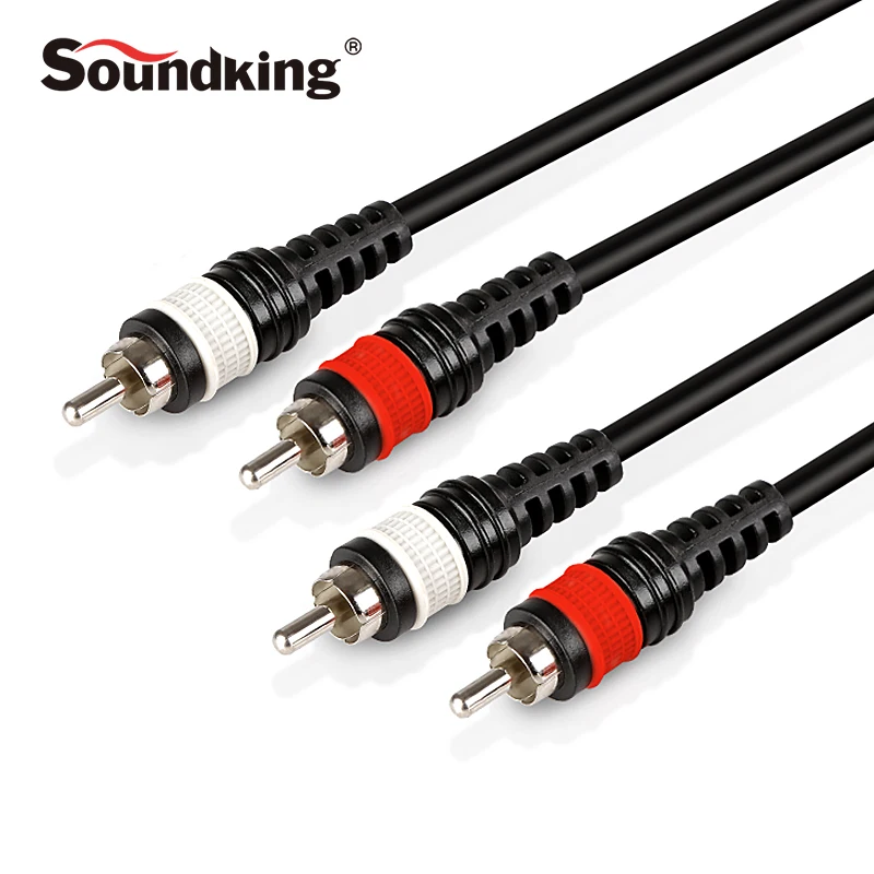 Soundking 2 * RCA папа мужской аудио кабель с высоким качеством ПВХ материал для