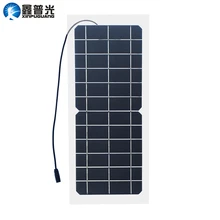 Xinpuguang 10W 6V Solar Panel Semi Flexible Alligator Transparent Laminated Mono Cell Module 3.7V Battery Cellphone DC Adapter