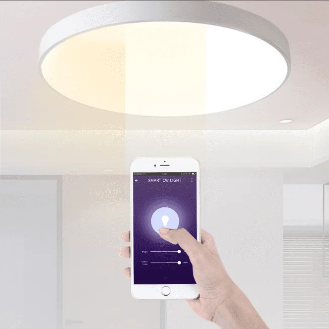 

LED Ceiling Lights 220V 18W Smart Voice App Control Dimmable Light Support with Alexa / Google Home Intelligent Lighting Fixture