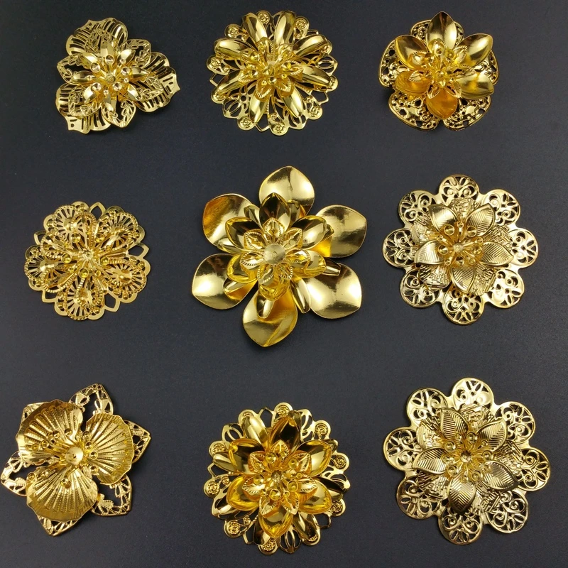 Lovely gold Combination Filigree Flower Connectors Embellishments