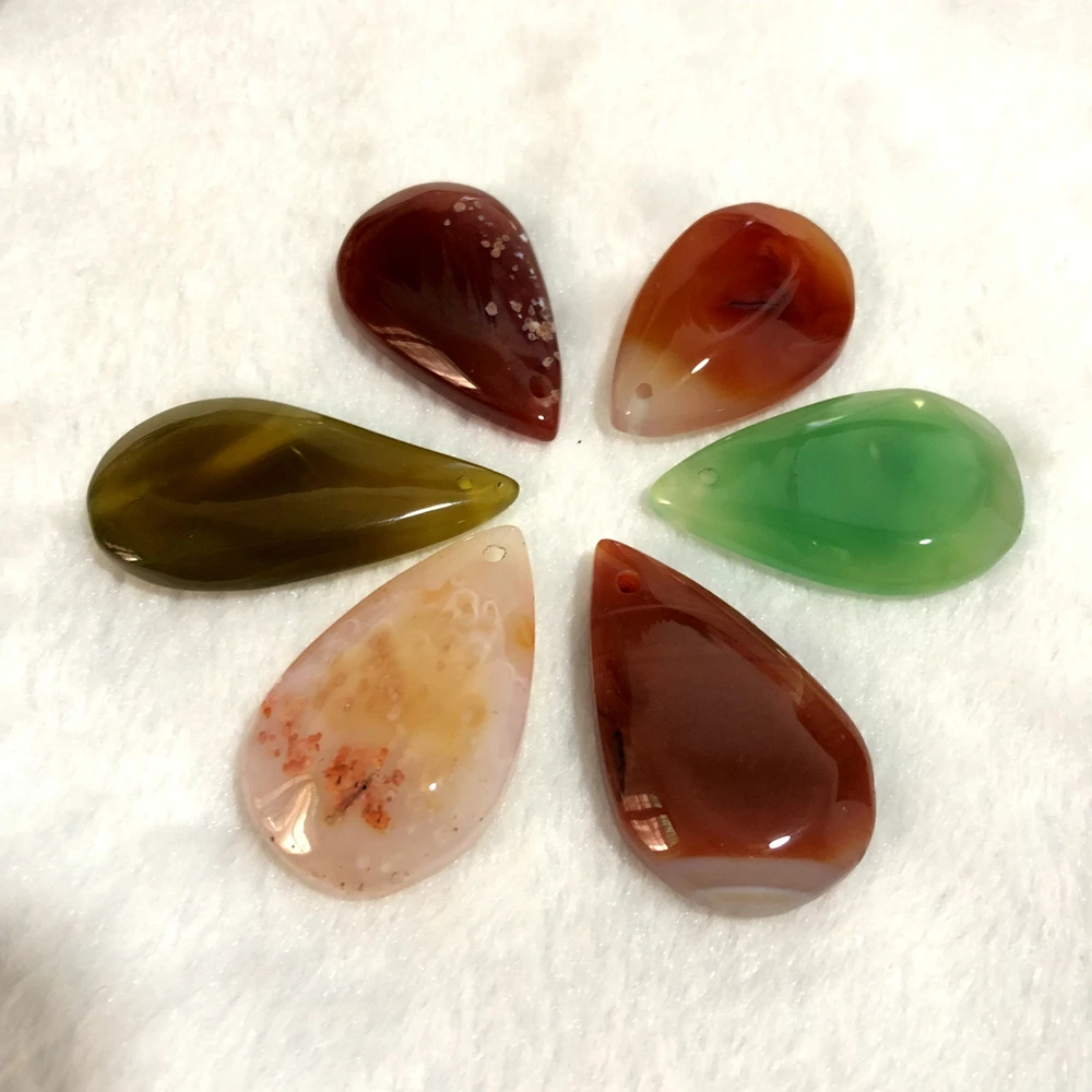 

Wholesale 4pcs/lot Natural Mixed Agate Carnelian Pendant Pear shape Natural Gem Stone pendant,40mm+ length