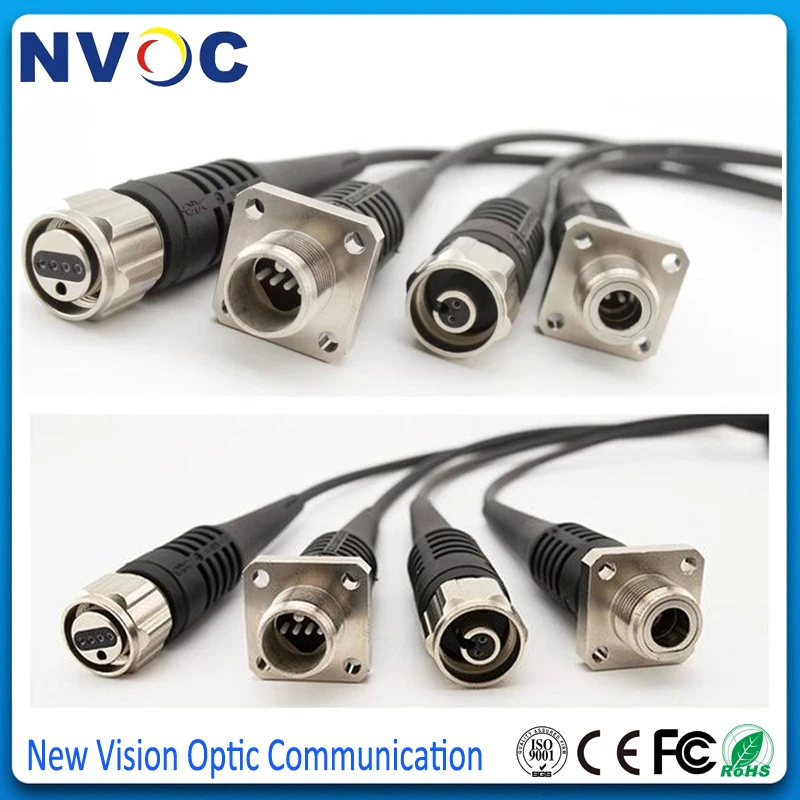 

4Core 100M SM G657A1 MM OM3-150 4C ODC Round(Male)Fiber Optic Patch Cord Cable with Protable PCD235 Reel and 2Pcs ODC-LC Jumper