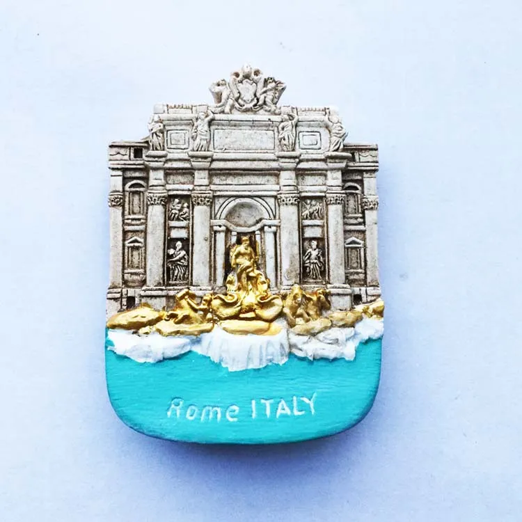 

Lychee Life Rome Treasure Pool Refrigerator Magnetic Sticker Famous Landscape Fridge Magnet Modern Home Kitchen Decoration