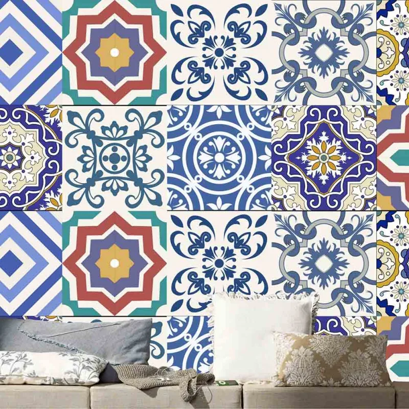 

3D Waterproof Simulation Tile Simple European Style Home Paste Wall Stickers DIY Oil-proof Tile For Bathroom Kitchen Stick