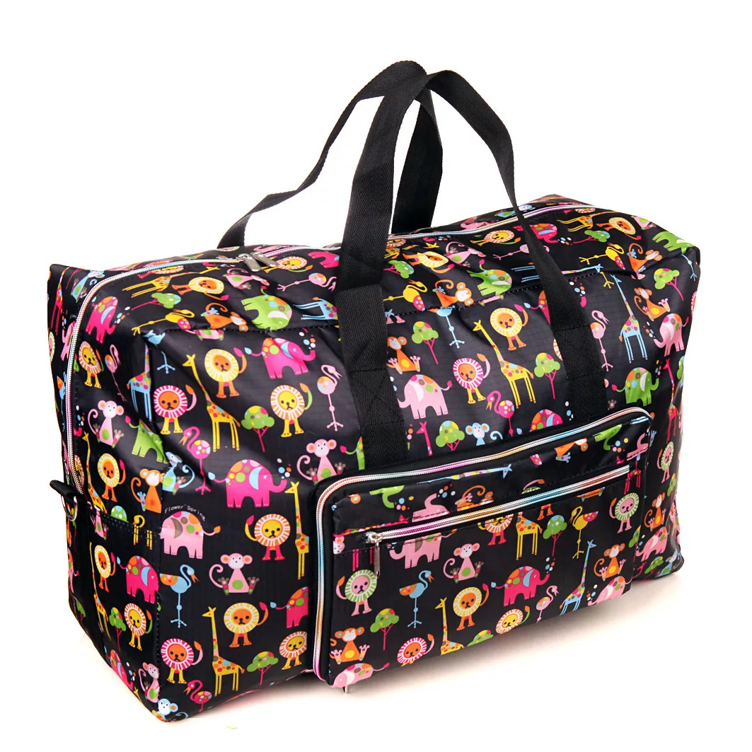 Новинка, складная дорожная сумка, большая вместительность, водонепроницаемые сумки, портативная женская сумка-тоут, дорожные сумки для женщин - Цвет: B