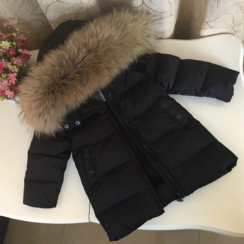 2018 Children Winter Down Jacket for Girls Boys Kids Duck Down Jacket Coat Big Raccon Fur Hooded Warm Parka Kids Down & Parkas 2018 Children Winter Down Jacket for Girls Boys Kids Duck Down Jacket Coat Big Raccon Fur Hooded Warm Parka Kids Down & Parkas