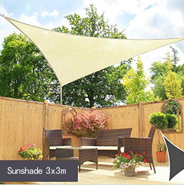

3 m High-grade High-density Triangular Waterproof Sunshade Tent Sail Perfect For Outdoor Patio Garden