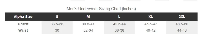 Ex Officio Boxers Size Chart