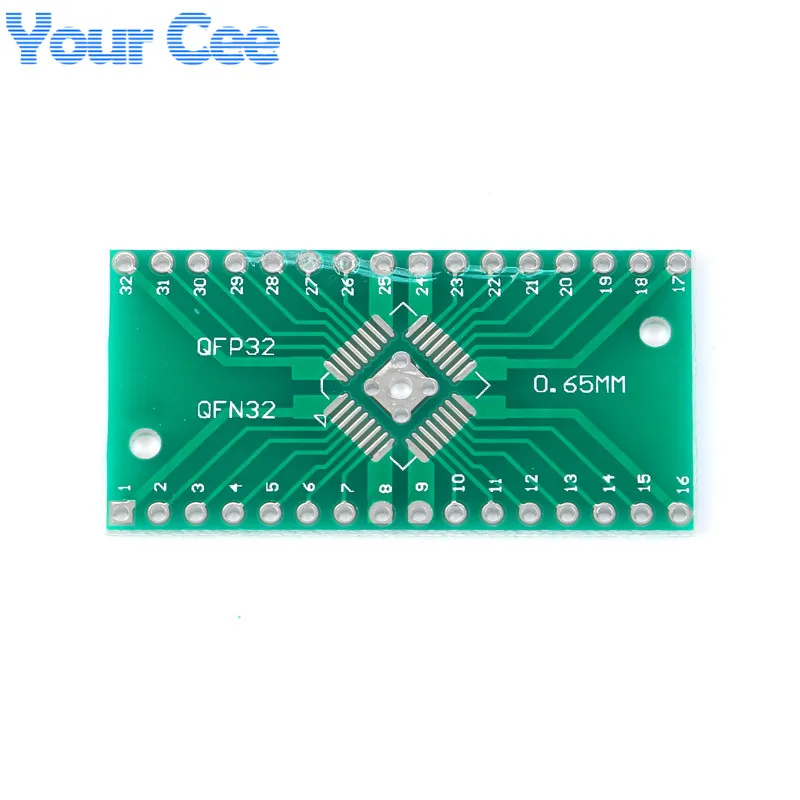 20 шт. QFN32 QFP32 к DIP DIP32 переходник разъем PCB SMD 0 8 мм 65 контактный шаг универсальная