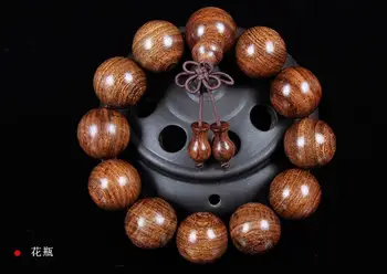 

Koraba Fine Jewelry 20MM Men's Nice Fashion Smooth Round Natural ebony Wood Beads Bracelet Free Shipping
