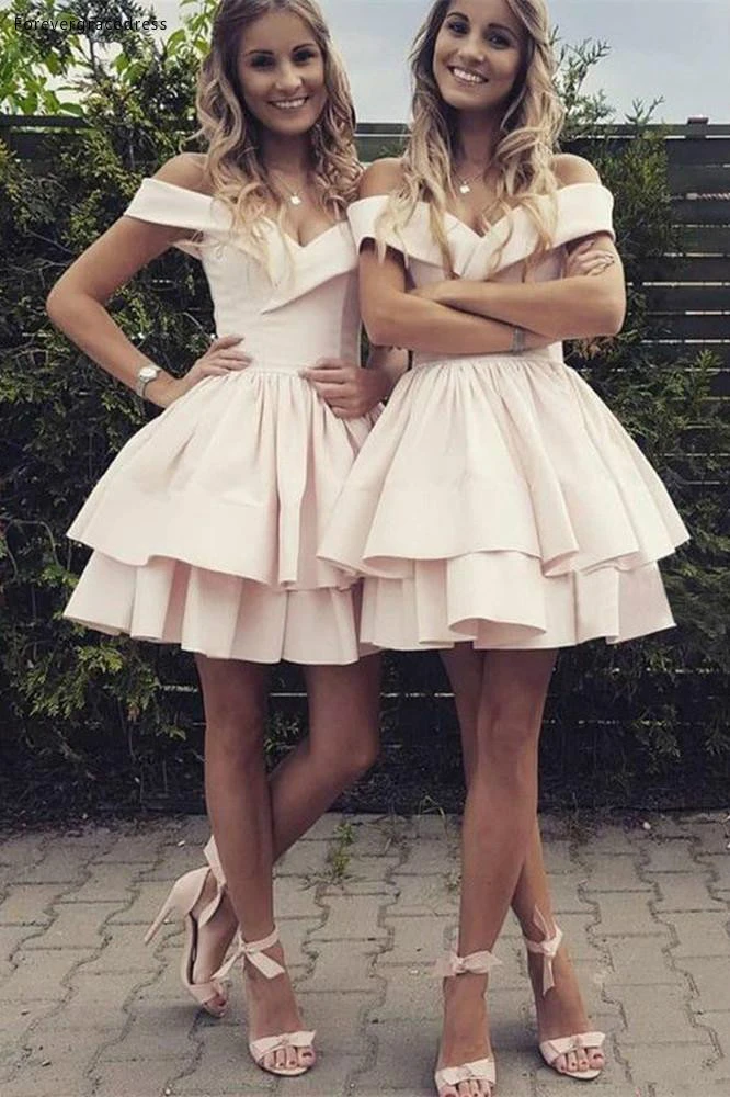 Vestido corto rosa pálido para fiesta de graduación, vestido de verano, línea A, dulce 15, talla grande, hecho medida, 2019|Vestidos de cóctel| - AliExpress
