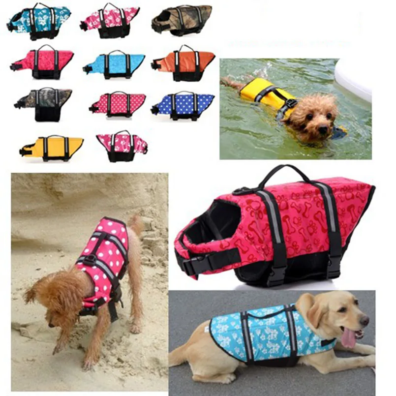 

Pet Dog Life Jacket Safety Clothes Life Vest Collar Harness Saver Pet Dog Swimming Preserver clothes Summer Swimwear Dog Product