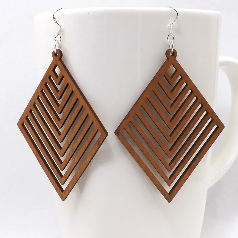 Earrings Women African Wood Wood Earrings Sale Wood Earrings 1 Pair