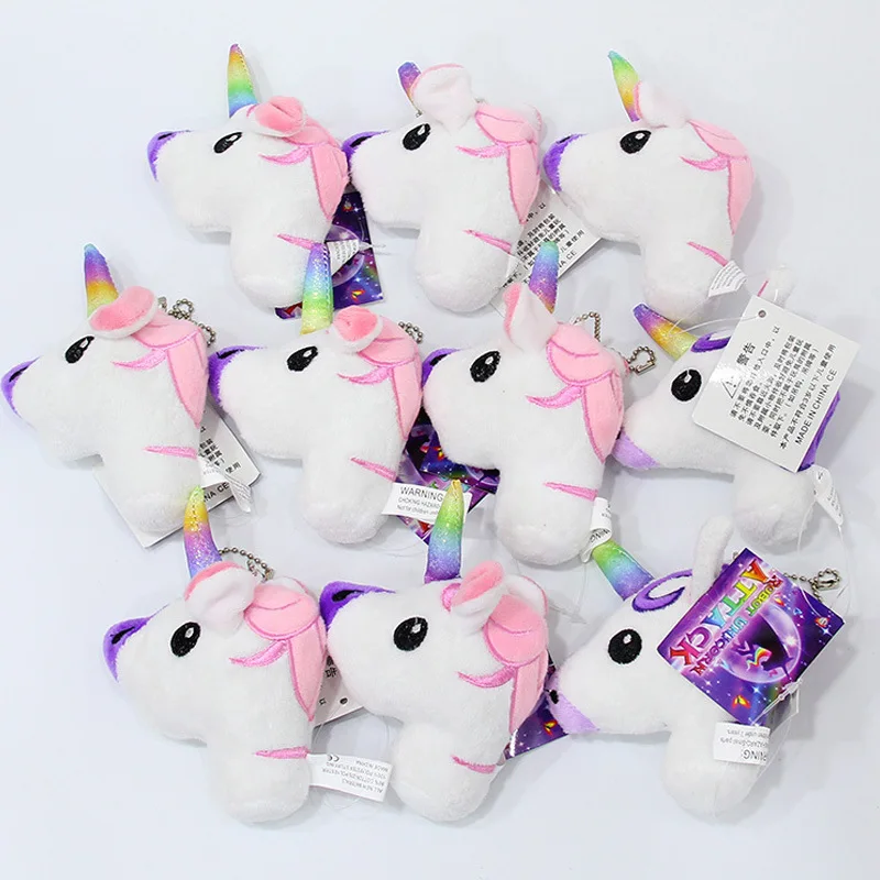 plush unicorn keyring