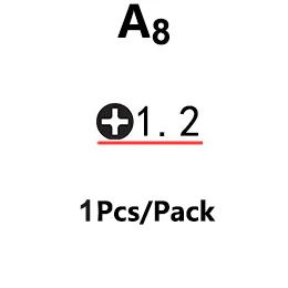 Точная и 2,5 булавочной головки Phillips оценку в пять звезд 0,8 1,2 Tri-Wing» и «Y0.6 шлицевая отвертка Набор инструментов для iPhone iPad Ноутбук - Цвет: A8