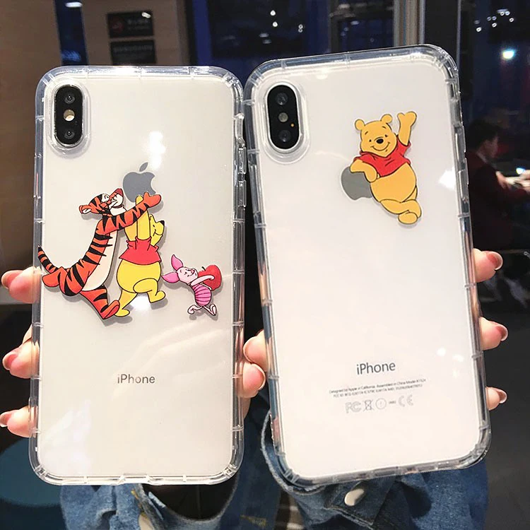 

Winnie Pooh Bear Piglet Tigger Clear Soft TPU Case for iPhone 11 Pro Max X XS XR 6 6S 7 8 Plus