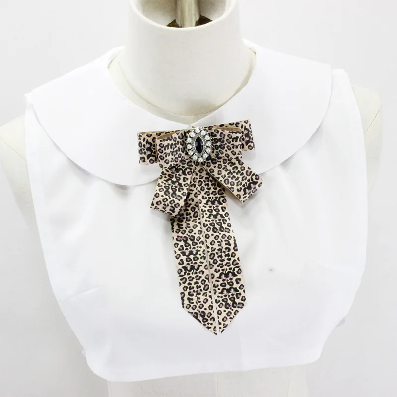 Женский винтажный галстук-бабочка Lepord женский галстук-бабочка для женщин Униформа булавка галстук для вечерние Gravatas модный бриллиантовый