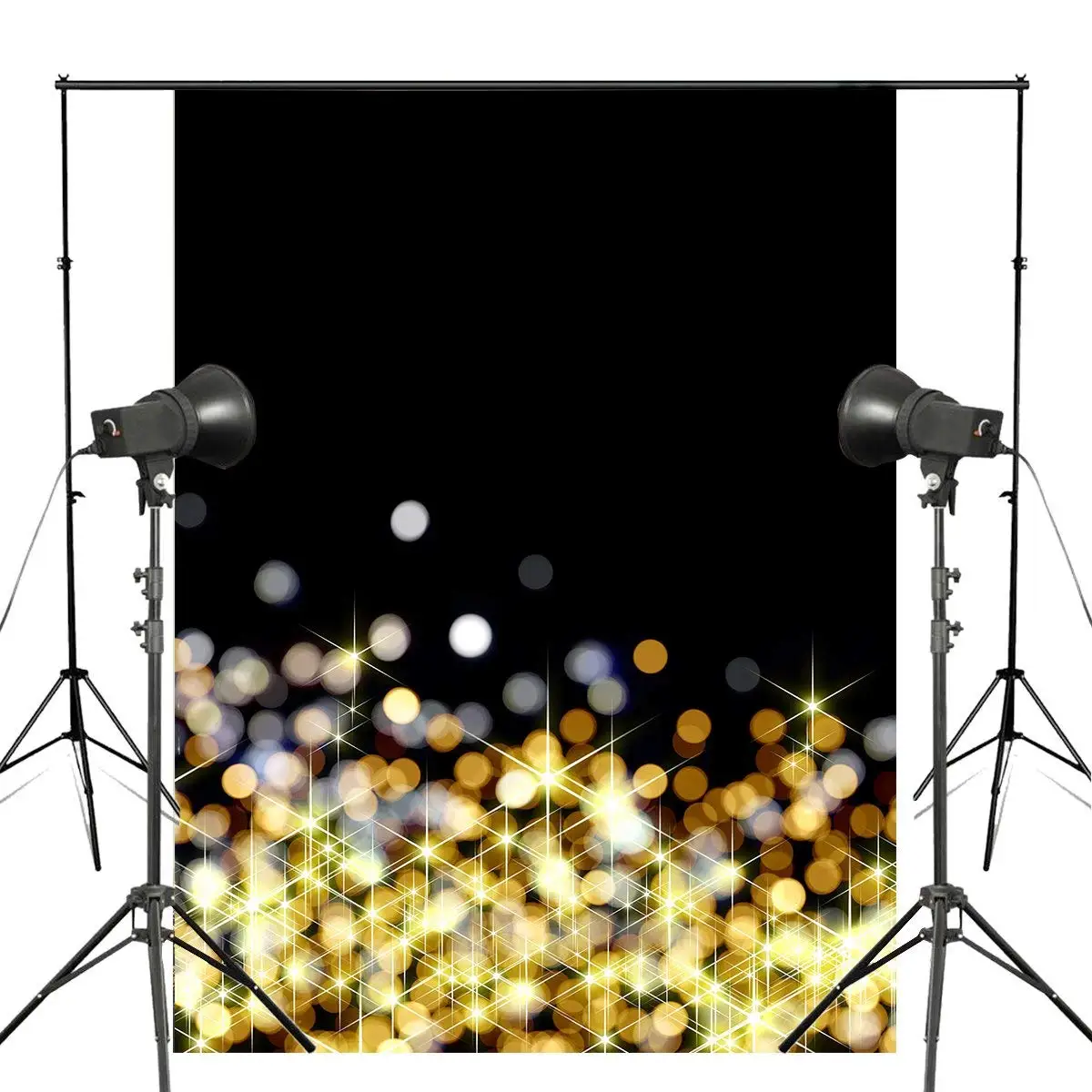 

5x7ft Black Backdrops for Photography Glittering Photo Background kids wedding studio props