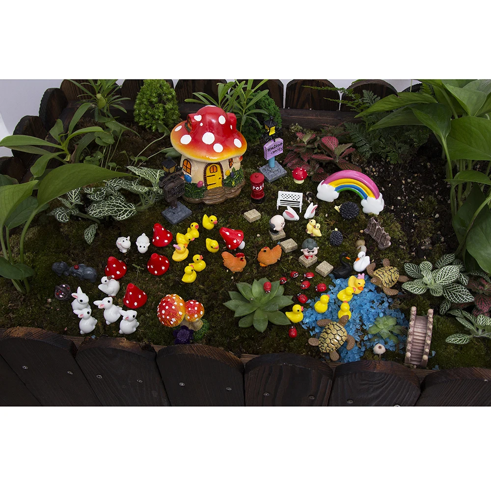 10x Handmade Fish Figurines Micro Landscape DIY Bonsai Craft Dollhouse Decor